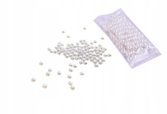 KORALIKI PEREŁKI 6mm 100szt PERŁY ŚLUB AKRYL MATOWE