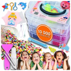 KORALIKI WODNE KUFEREK XXL WZORY SZABLONY ZESTAW MEGA 10000 MAGIC BEADS XL