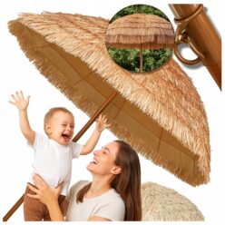 DUŻY PARASOL OGRODOWY PLAŻOWY HAWAJSKI 160 CM NA BALKON TARAS OGRÓD XXL