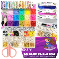 DUŻY ZESTAW DO ROBIENIA BRANSOLETEK NASZYJNIKÓW CHARMS 2-PIĘTROWE KORALIKI