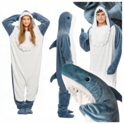 Koc rekin bluza śpiwór kocobluza kostium na haloween miły ciepły rozm. XXL