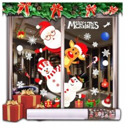 NAKLEJKI NA OKNO OKNA ŚWIĄTECZNE SZYBĘ MIKOŁAJ ŚNIEŻYNKI RENIFER ARKUSZE