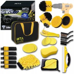 ZESTAW DETAILING AUTO 22EL DO CZYSZCZENIA SAMOCHODU ULEPSZONY SZCZOTKI PADY