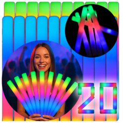 ŚWIECĄCE PAŁKI LED PAŁKA NA IMPREZĘ HALOWEEN 20X PIANKOWE MIECZ ŚWIETLNY HQ