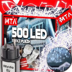 SOPLE 500 LED KURTYNA LAMPKI ZEWNĘTRZNE ŁĄCZENIE IP44 FLASH Białe Zimne 21M