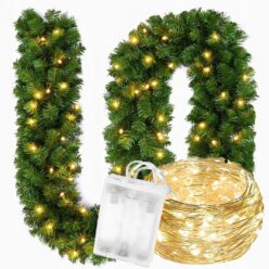 GIRLANDA ŚWIĄTECZNA ŚWIETLNA CHOINKOWA 3m LAMPKI LED ŁAŃCUCH ZIELONA GĘSTA