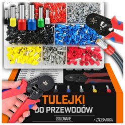 ZACISKARKA DO TULEJEK PRZEWODÓW KABLI PRASKA KONEKTORÓW 2000 SZT 0.25-10mm²
