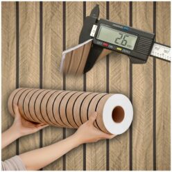 TAPETA SAMOPRZYLEPNA PANELE LAMELE Z KLEJEM DREWNIANA IMITACJA DESKI 3m