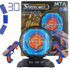 ZABAWKOWA TARCZA ELEKTRONICZNA POLSKA DO GRY STRZELNICA DO CELU PISTOLETY