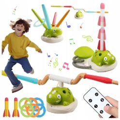 ZRĘCZNOŚCIOWA ZABAWKA Dinozaur 3w1 DLA DZECKA SKAKANKA RZUCANIE DO CELU