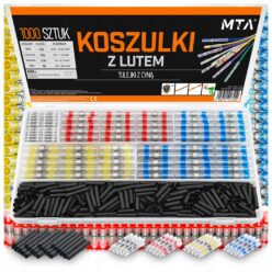 Koszulki Z Lutem Termokurczliwe Cyną Szybkozłączka z Klejem Zestaw 1000 SZT