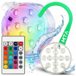 LAMPKA WODOODPORNA NA BATERIE DO BASENU JACUZZI OGRODU 3W1 Z HAKIEM PILOTEM