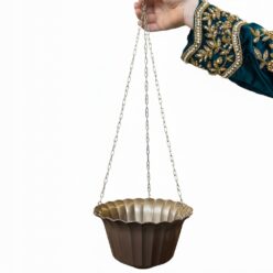 DONICZKA PLASTIKOWA WISZĄCA NA BALKON TARAS OZDOBNA PRODUKCYJNA 23cm ZŁOTA