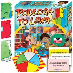 PODŁOGA TO LAWA GRA ZRĘCZNOŚCIOWA RUCHOWA WERSJA POLSKA KOŁO LOSUJĄCE POLA