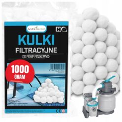 KULKI FILTRACYJNE FILTRUJĄCE do pompy piaskowej pomp basen wkład 1000g 36kg
