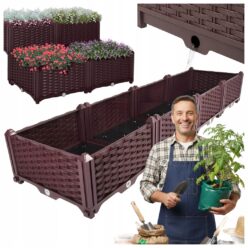 SKRZYNIA OGRODOWA WARZYWNIAK GRZĄDKA ZIELNIK UPRAWOWA WARZYWA KWIATY TRWAŁA