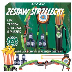 DUŻY ŁUK ŚWIECĄCY LED ZESTAW 12 STRZAŁ STRZELECKI STRZAŁY TARCZA KOŁCZAN
