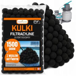 Kulki filtracyjne do basenu pompy filtrujące duże 1500g AKTYWNY WĘGIEL 1,5