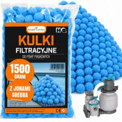 Kulki filtracyjne do basenu pompy filtrujące duże 1500g z JONAMI SREBRA 1,5