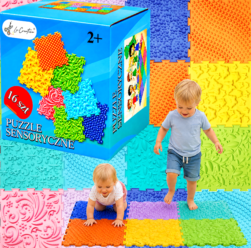 Ścieżka sensoryczna Puzzle 16EL mata do Masażu Stóp ortopedyczne dla dzieci