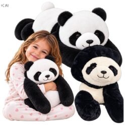 MIŚ OBCIĄŻENIOWY panda 65 cm 1 kg duża maskotka sensoryczna, miękka tkanina